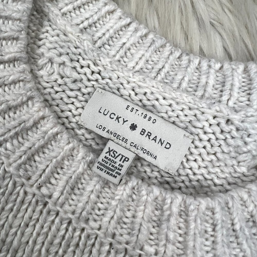 Lucky Brand Pom Pom Textured Pullover Sweater - Picture 3 of 5